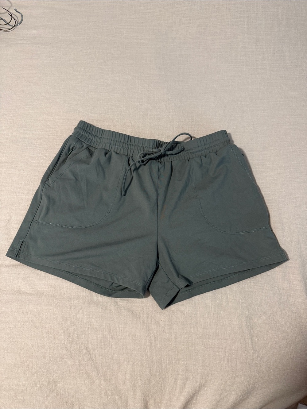 Cynthia Rowley Olive Green Athletic Drawstring Shorts